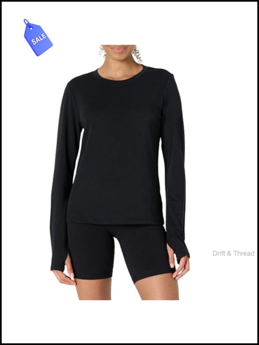 Soft Cotton Modal Crewneck Long Sleeve Yoga Workout T-Shirt